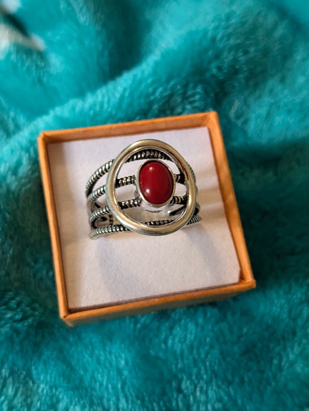 Handcrafted Carnelian Ring (8.75)